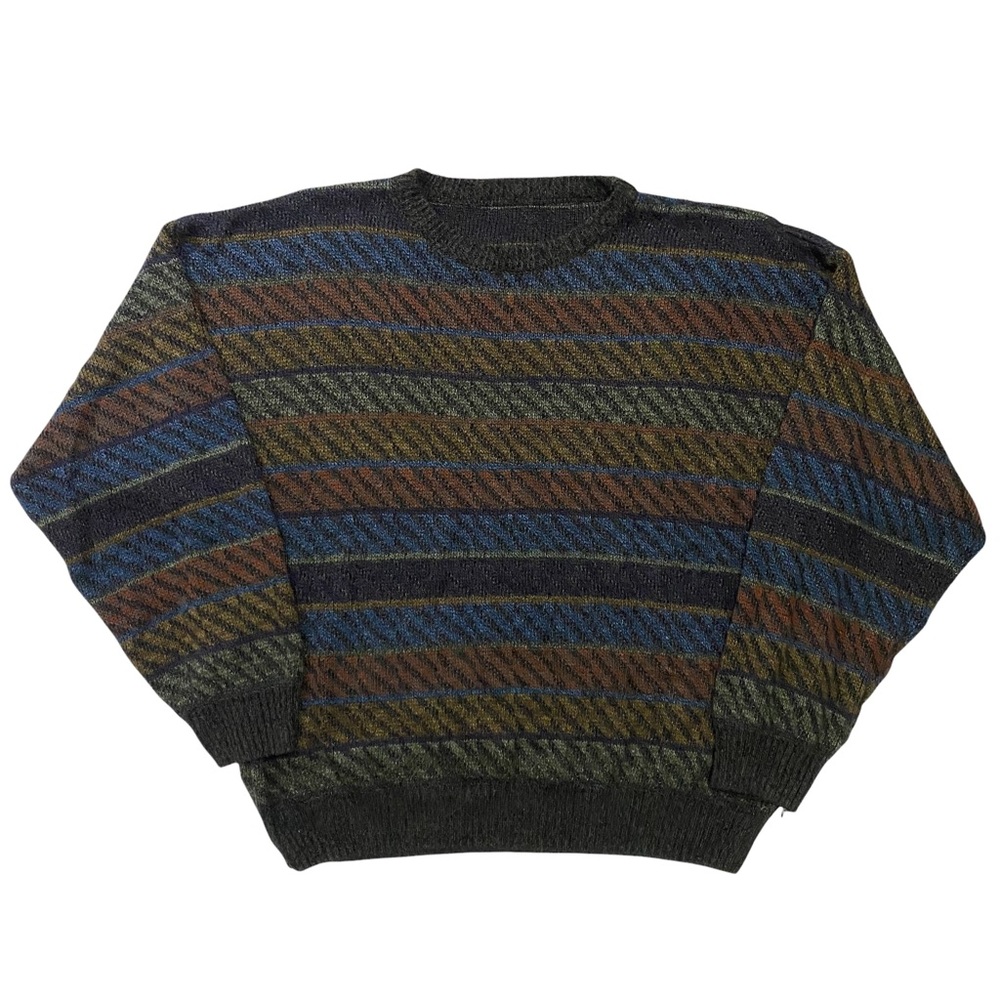 Vintage 90s Patterned Rug Sweater